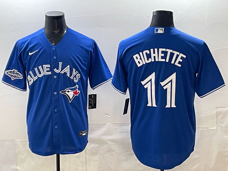 Men 2025 Nike Toronto Blue Jays #11 Bichette Blue Game MLB Jersey 014